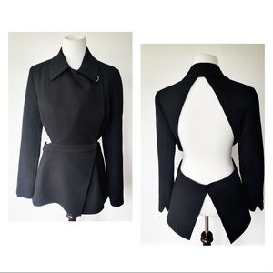 Misha Collection Open Back Jacket Blazer Black